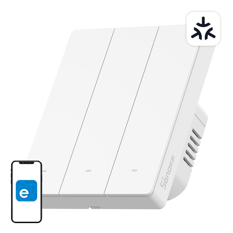 SONOFF M5-3C-80W WiFi Matter smart væg-switch (3-kanal, for rammen)