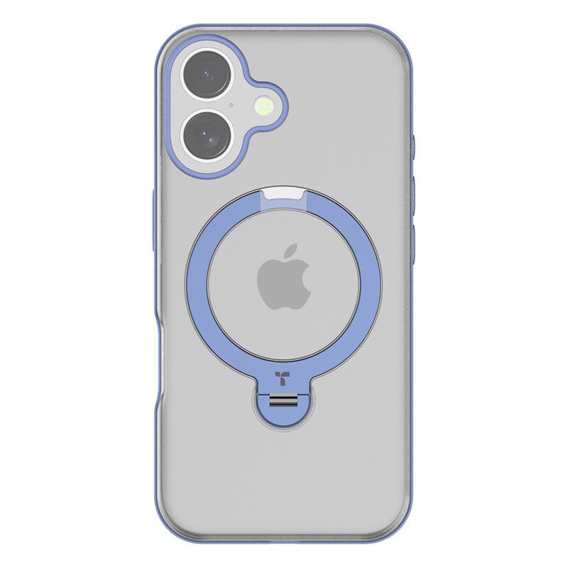 Torras Ostand Spin Case til iPhone 16 (blå)