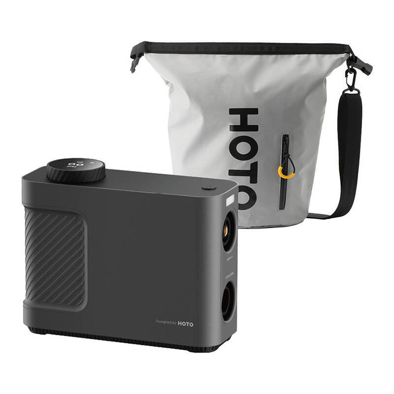 Bærbar kompressor, pumpe HOTO QWCQB002 (3x 2500 mAh, 150 PSI, 350 L, 12 V)