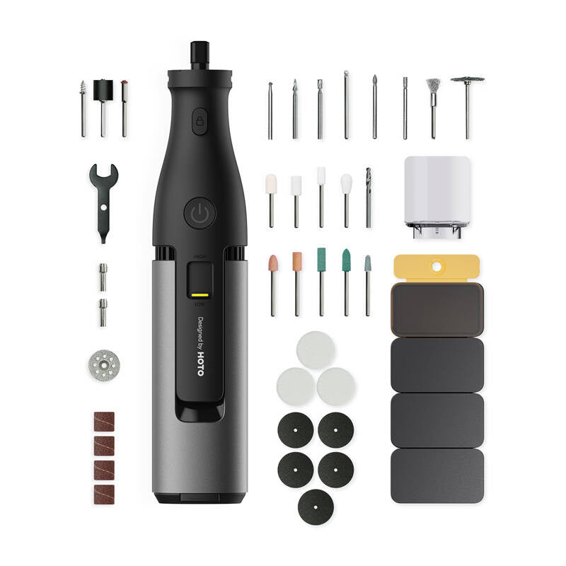 Præcisions multifunktionsslibemaskine 12V sæt 36 el. HOTO QWLDM002 35000RPM