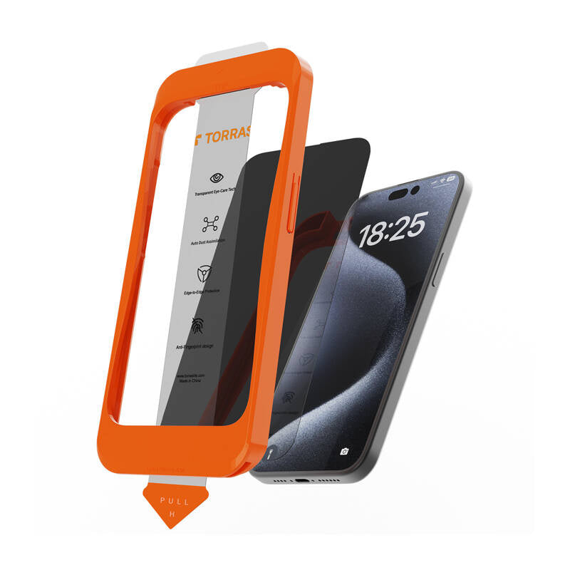 Torras Install Master hærdet glas til iPhone 16