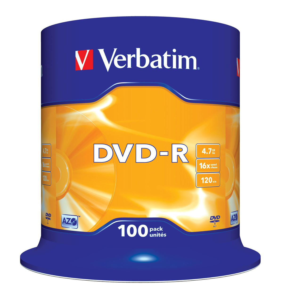 Verbatim DVD-R Matt Silver 4,7 GB 100 stk