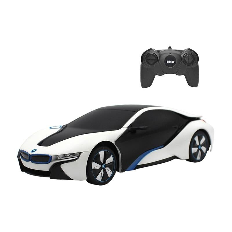 RASTAR R/C 1:24 BMW i8 fjernstyret bil- UV-følsom (hvid og gul)