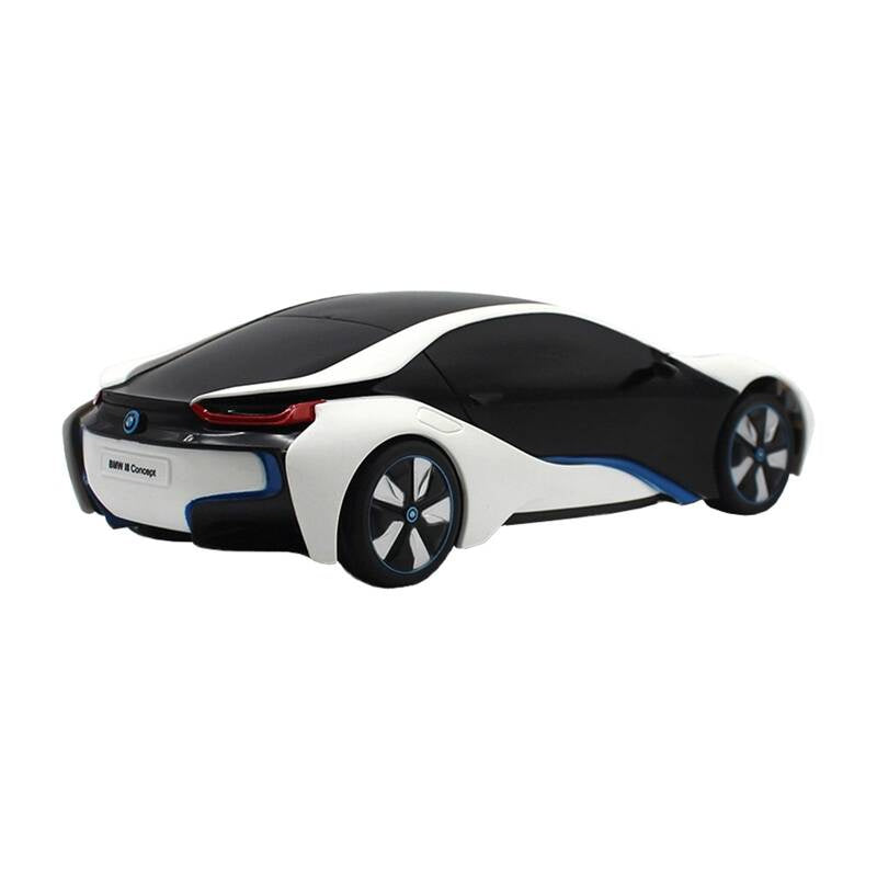 RASTAR R/C 1:24 BMW i8 fjernstyret bil- UV-følsom (hvid og gul)