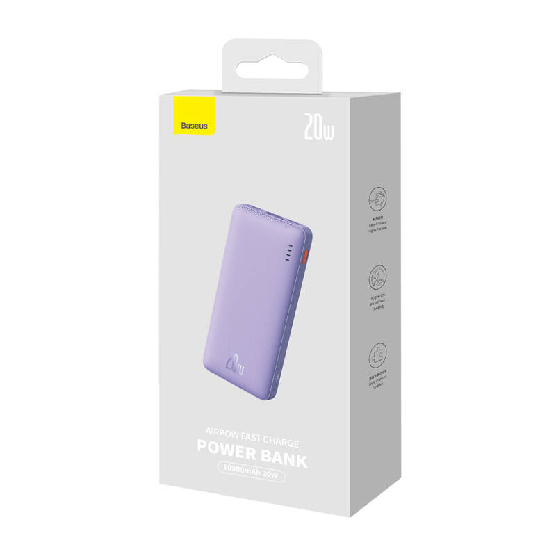 Baseus Airpow 10000mAh 20W Powerbank (lila)