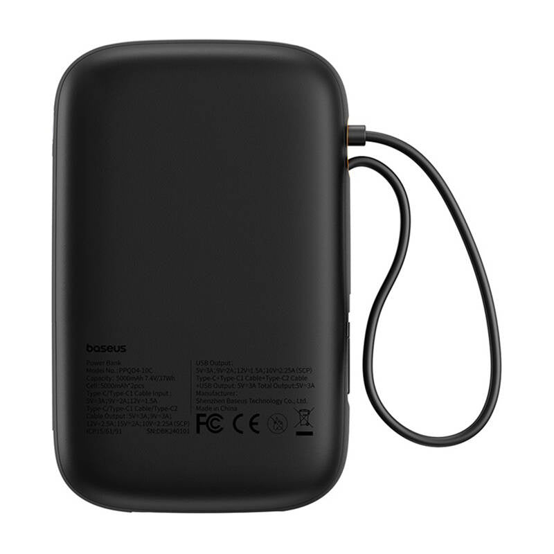 Powerbank Baseus QPow 2 10000mAh 30W 2xUSB-C (sort)