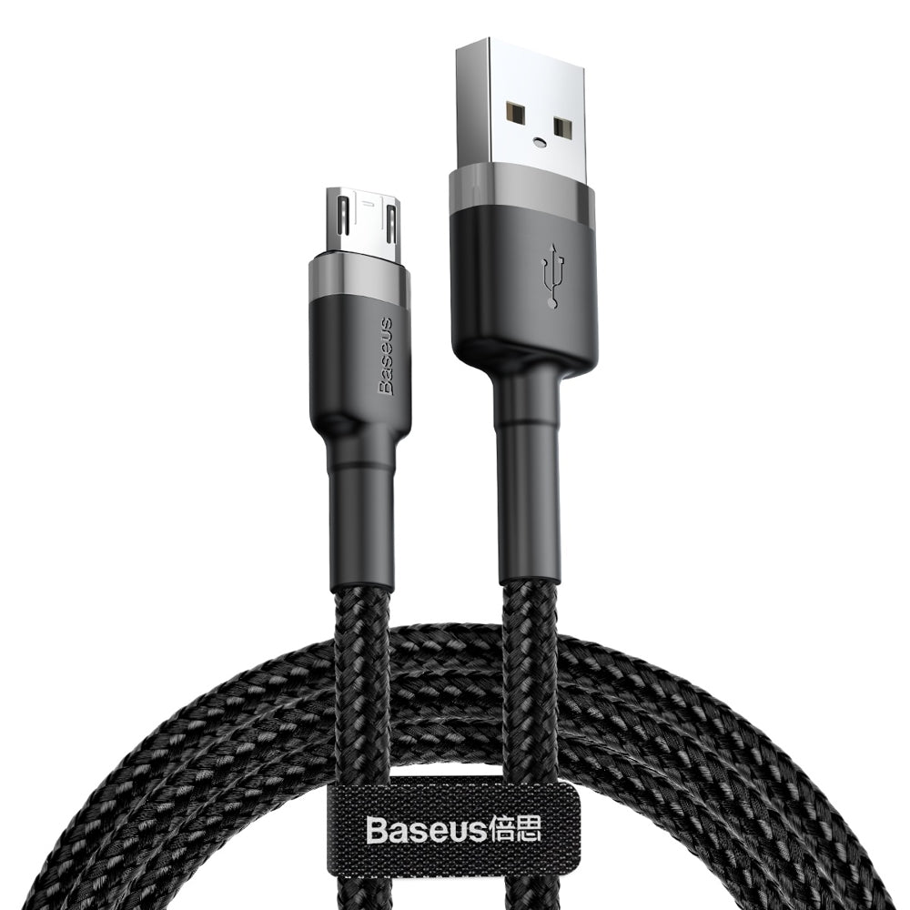 Baseus Cafule Cable CAMKLF-CG1 USB-A / micro USB 1.5A 2 m - sort-grå