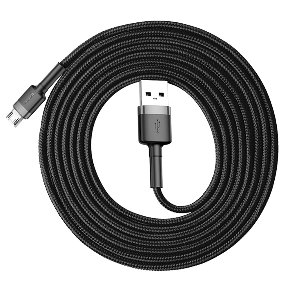 Baseus Cafule Cable CAMKLF-CG1 USB-A / micro USB 1.5A 2 m - sort-grå