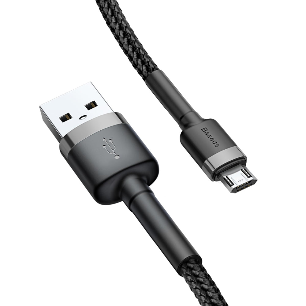 Baseus Cafule Cable CAMKLF-CG1 USB-A / micro USB 1.5A 2 m - sort-grå