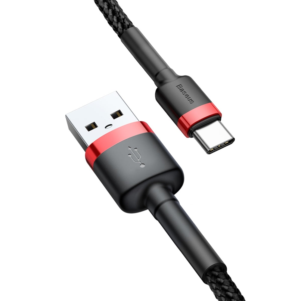 Baseus Cafule USB-A / USB-C QC 3.0 3A Cable 0.5 m - Black and Red
