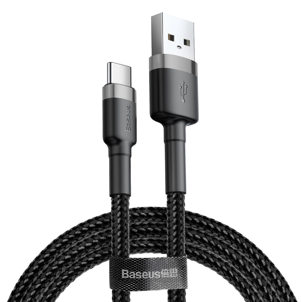 Baseus Cafule USB-A / USB-C QC 3.0 3A kabel 0,5 m - sort-grå