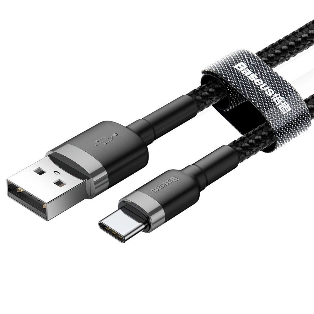 Baseus Cafule USB-A / USB-C QC 3.0 3A kabel 0,5 m - sort-grå