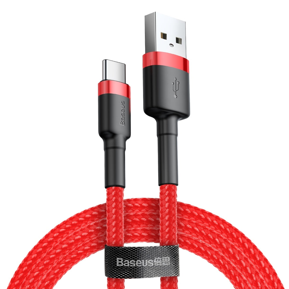 Baseus Cafule USB-A / USB-C QC 3.0 3A Kabel 1 m - Rød