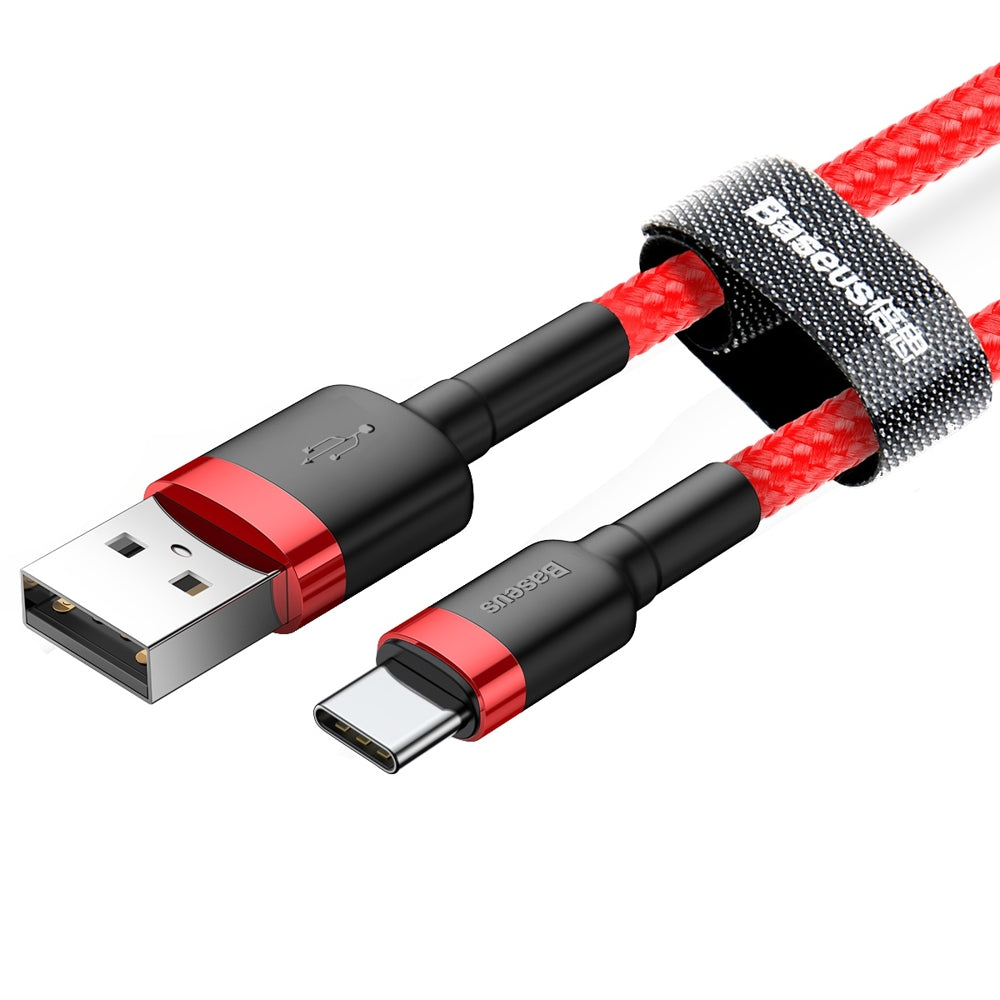 Baseus Cafule USB-A / USB-C QC 3.0 3A Kabel 1 m - Rød