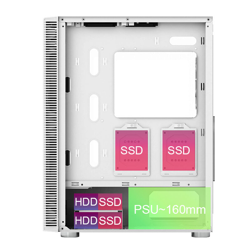 Montech X3 GLASS Midi Tower Hvid