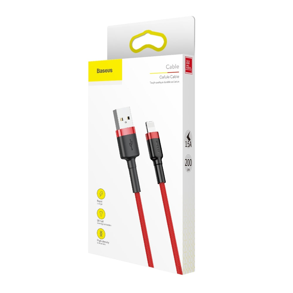 Baseus Cafule USB-A / Lightning 1.5A QC 3.0 cable 2 m - red