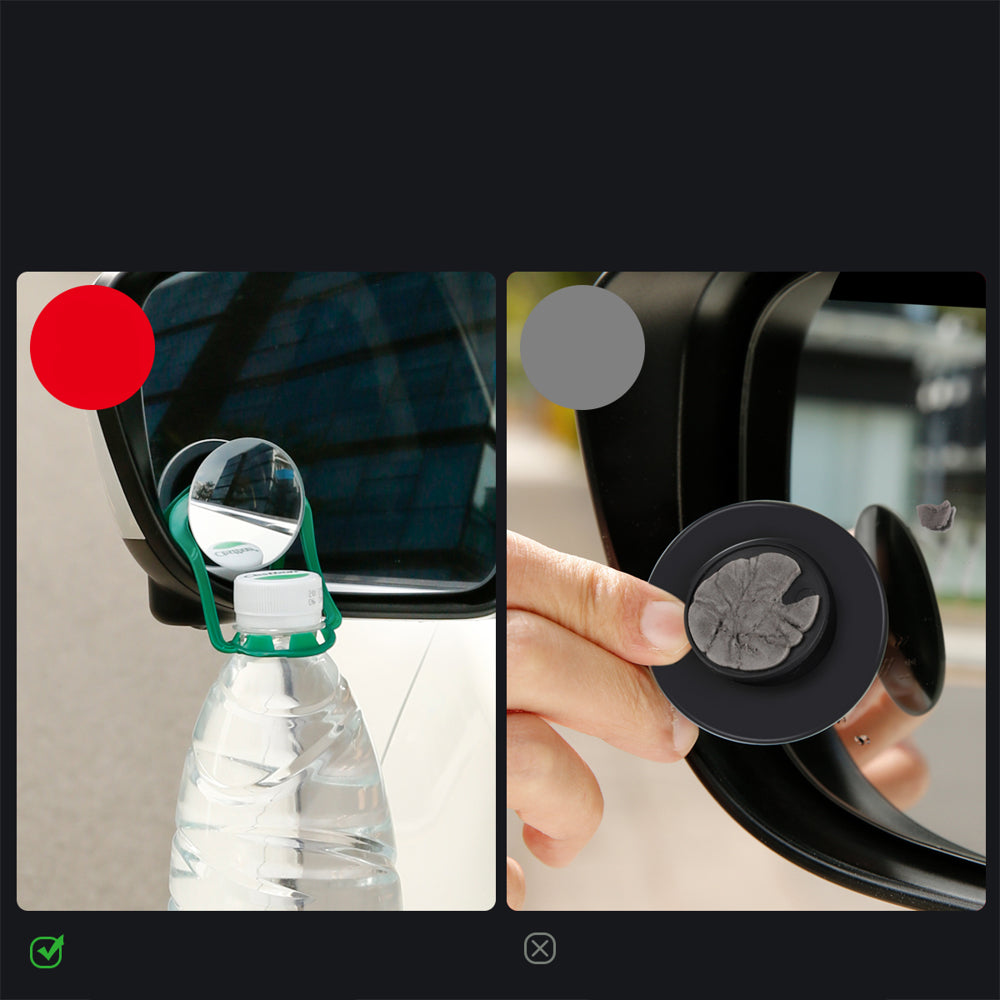 Baseus Full-view Blind-spot spejl 2x ekstra bil side spejl konveks blind spot sort (ACMDJ-01)