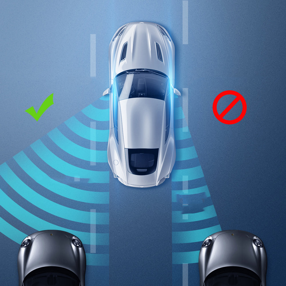 Baseus Full-view Blind-spot spejl 2x ekstra bil side spejl konveks blind spot sort (ACMDJ-01)