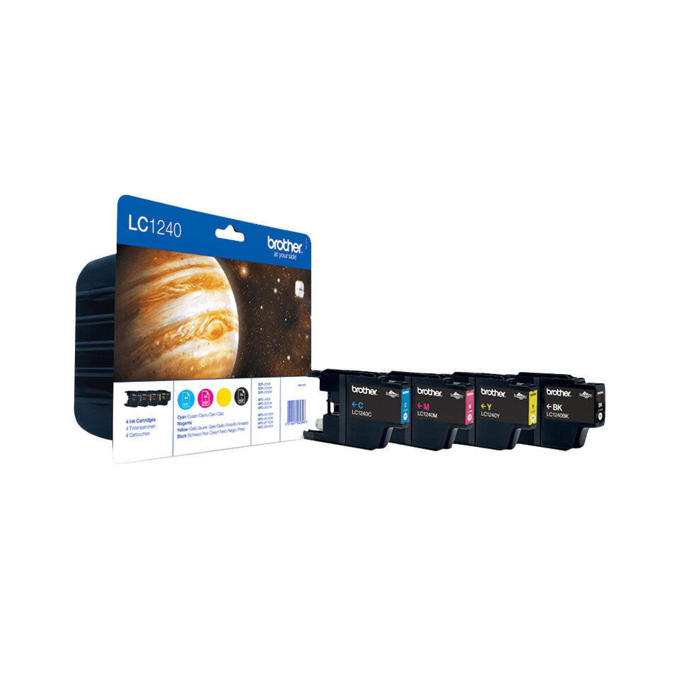 Brother LC 1240 Value Pack Sort Gul Cyan Magenta 600 sider Blæk