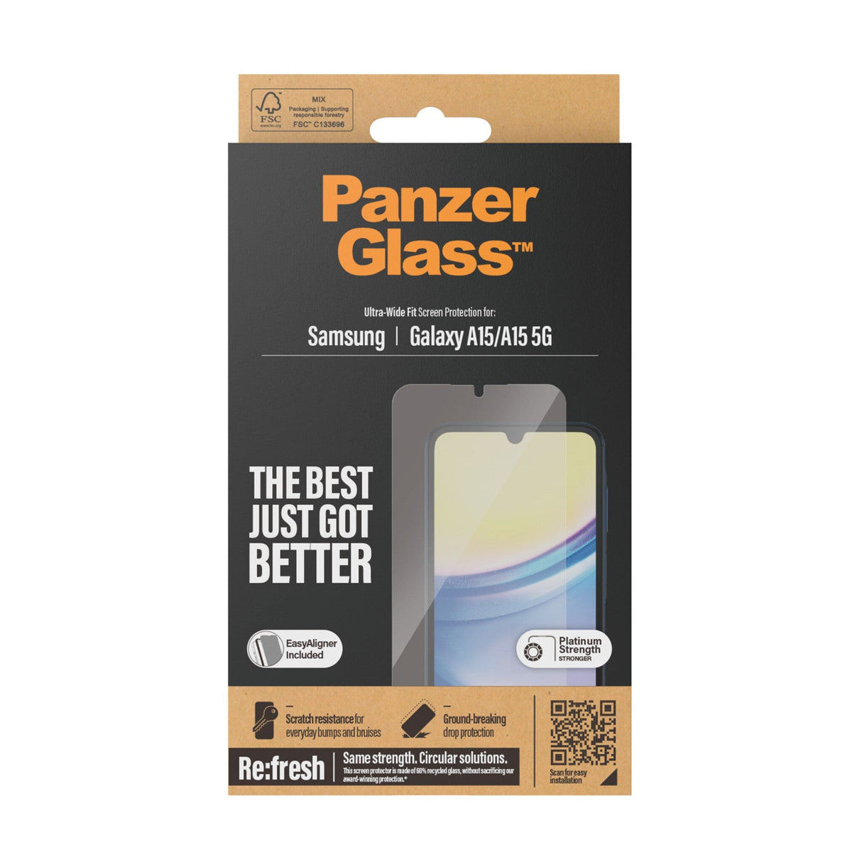 PanzerGlass 7349 Skærm og -bagsidebeskytter til mobiltelefon Klar skærmbeskytter Samsung 1 stk
