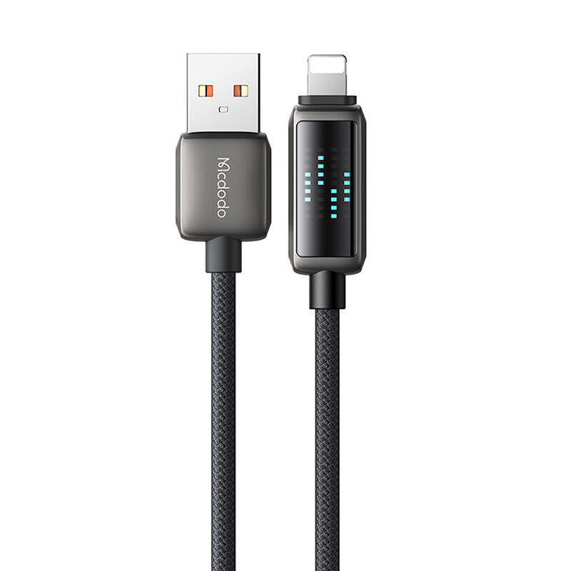 Mcdodo CA-5250 USB-A til Lightning-kabel, LED-skærm, 1,2 m