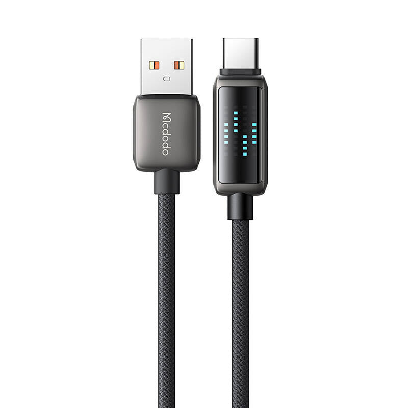 Mcdodo CA-2350 USB-A til USB-C kabel, 6A, LED-skærm, 1,2 m