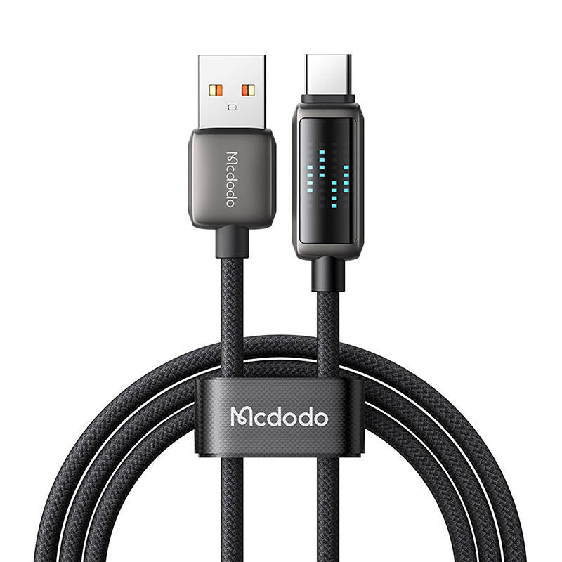Mcdodo CA-2350 USB-A til USB-C kabel, 6A, LED-skærm, 1,2 m