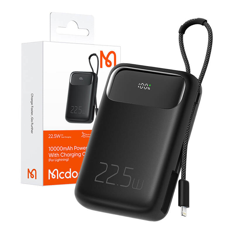 Power Bank Mcdodo MC-3253 10000mAh, 22.5W, til lys (sort)