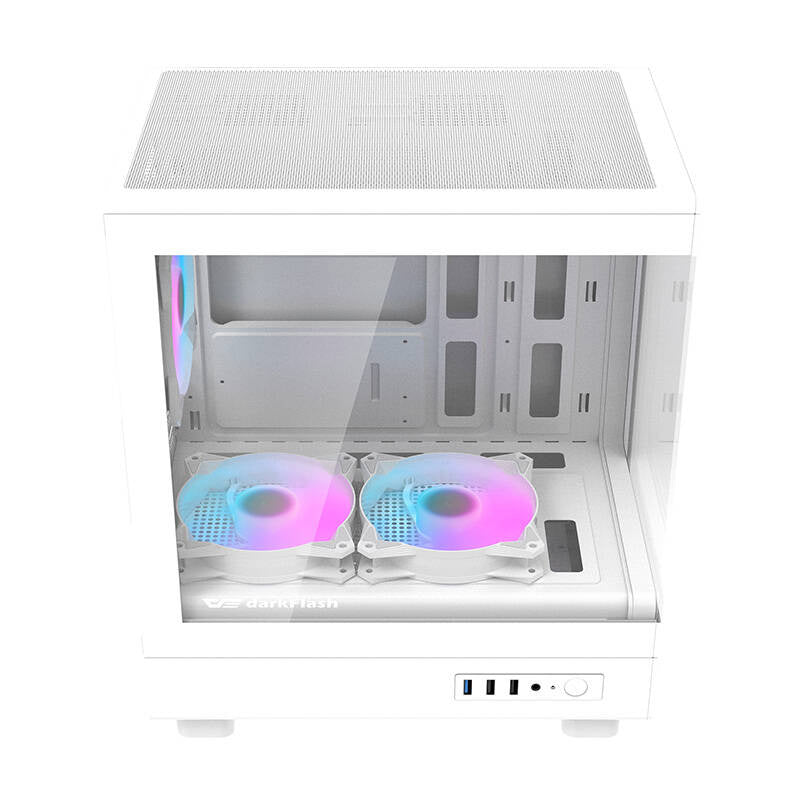 Darkflash DB330M computer case (hvid) + 3 ARGB fans