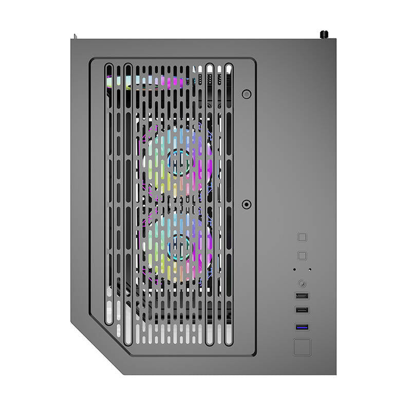 Darflash FT350 computerkasse + 5 aRGB-ventilatorer (sort)