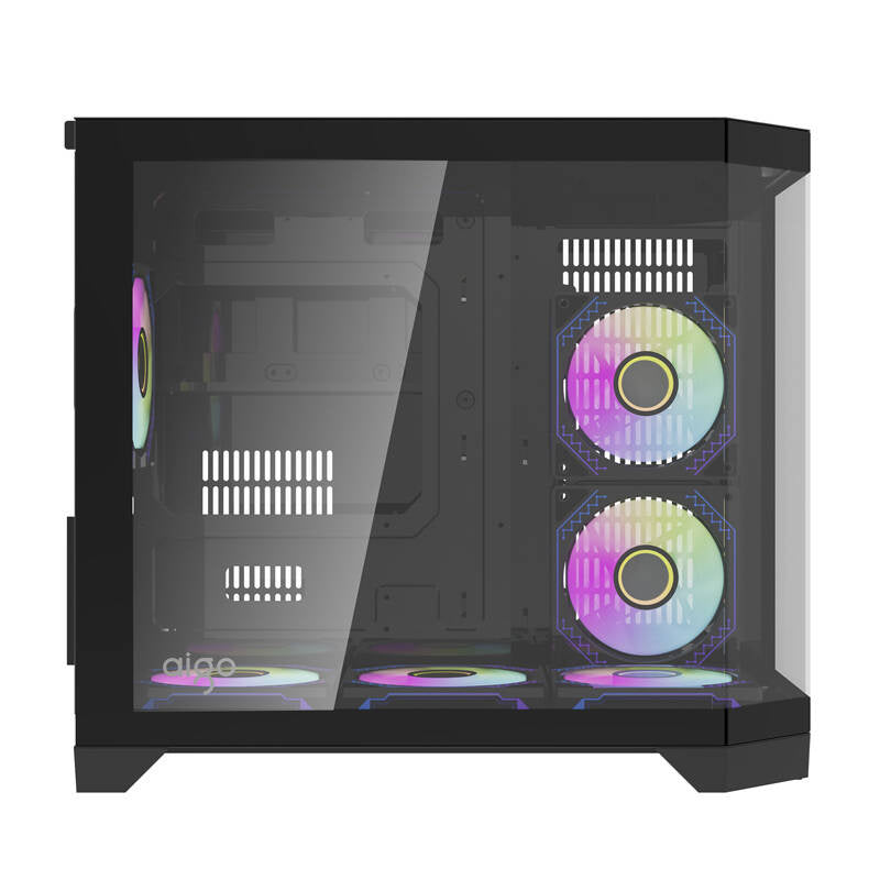Darflash FT418 computerkasse + 6 aRGB-ventilatorer (sort)