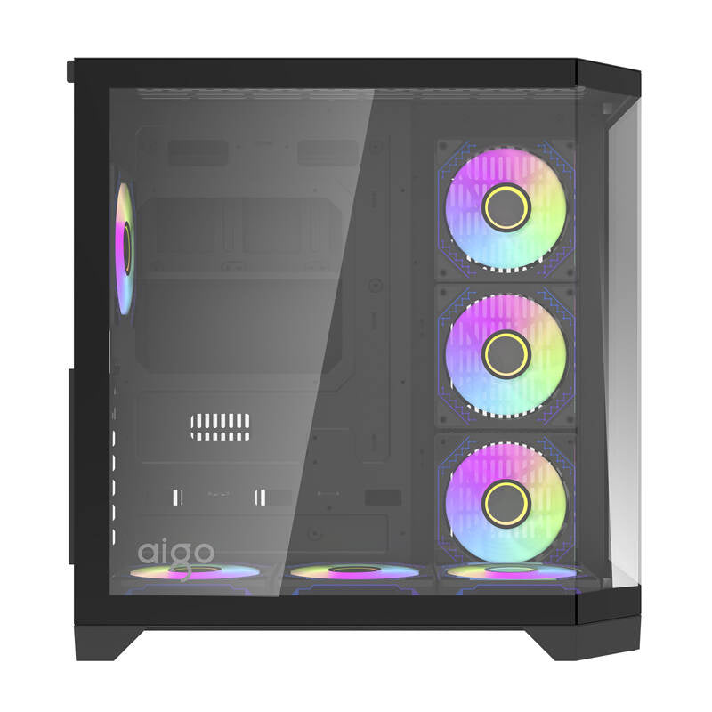 Darflash FT418 PRO computerkasse + 7 aRGB-ventilatorer (sort)