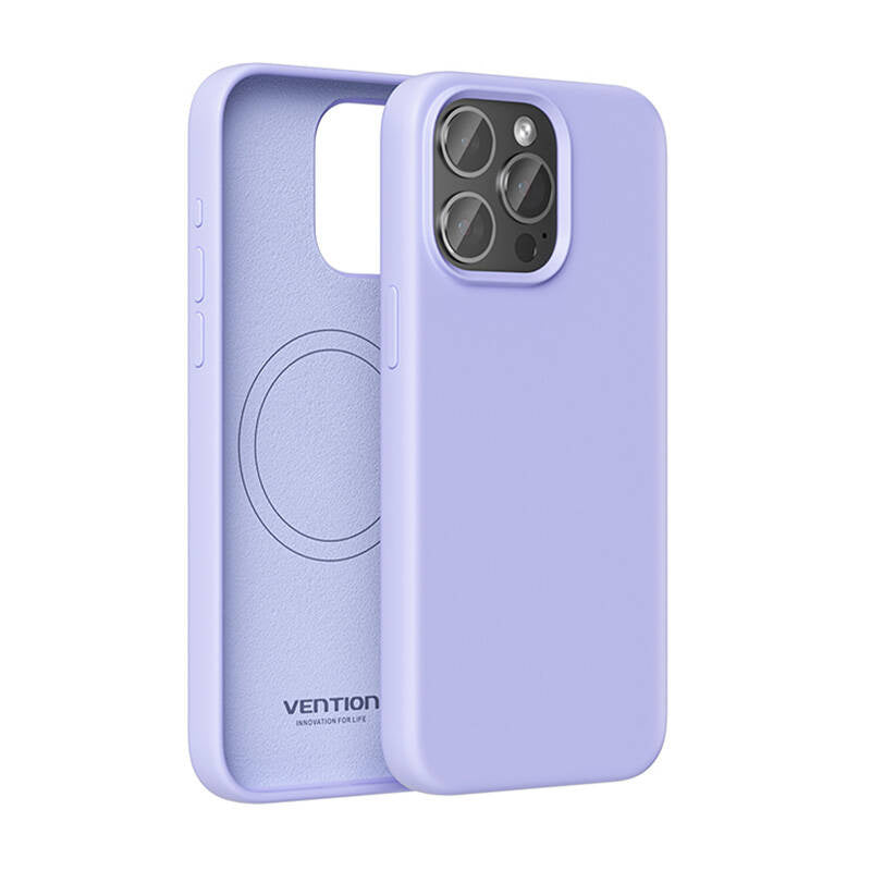 Vention KUFV0-40 Silicone Case til iPhone 15 Pro Max (lila)