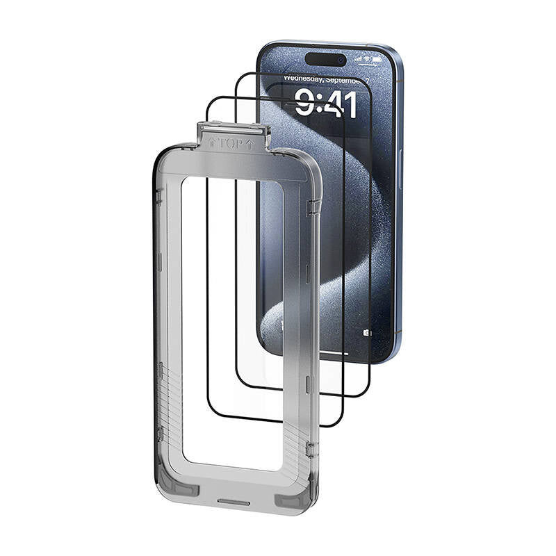 Vention KUKTCC-40 hærdet glas til iPhone 15 Pro Max + applikator