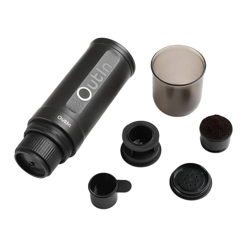 Outin Nano 7500mAh Portable Coffee Maker Set (Grå) + Beskyttende Case