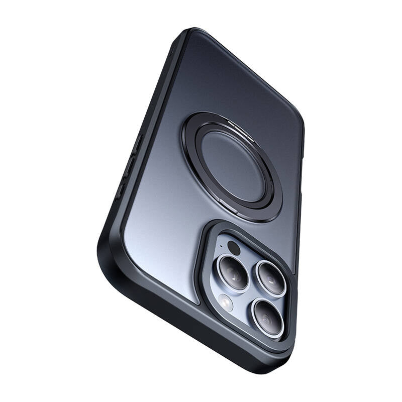 McDodo PC-4932 MagSafe-hylster til iPhone 16 Pro med stand (sort)