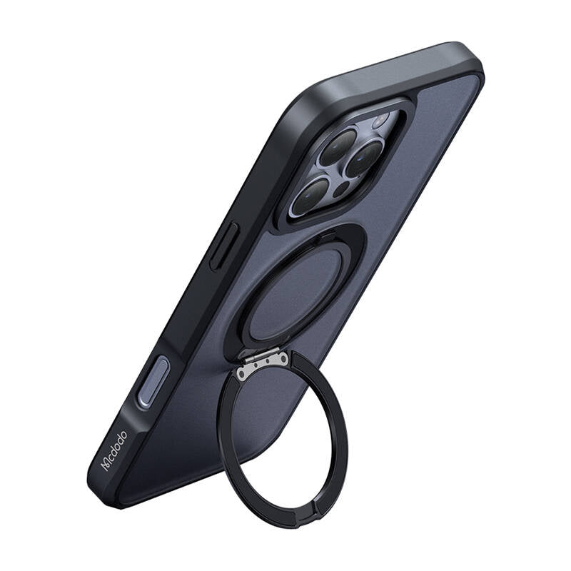 McDodo PC-4933 MagSafe-hylster til iPhone 16 Pro Max med stand (sort)
