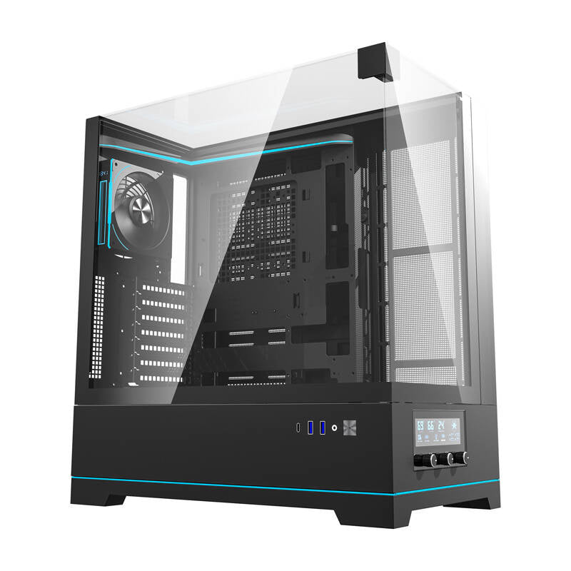 Darkflash DY450 PRO computercase (sort) + 1 fan