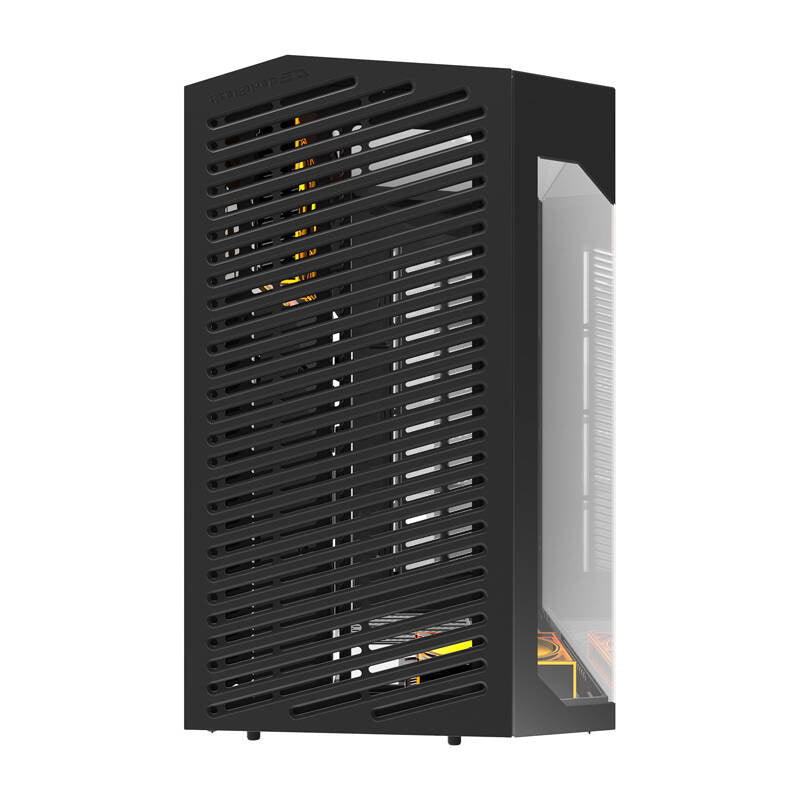 Darkflash DY470 computerkasse (sort) + 4 ventilatorer