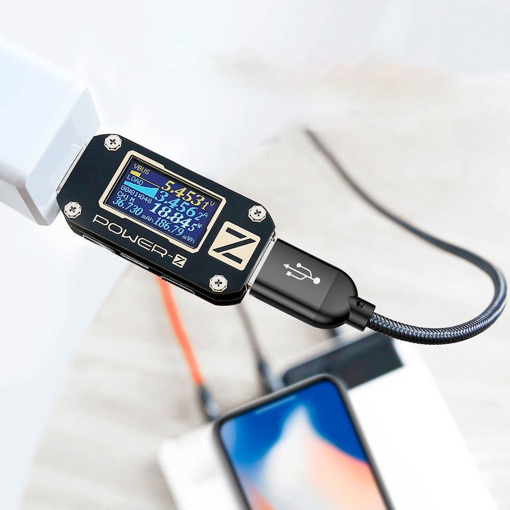 Baseus Tre Primærfarver 3in1 USB-A - micro USB / Lightning / USB-C 3.5A kabel 1,2 m - sort