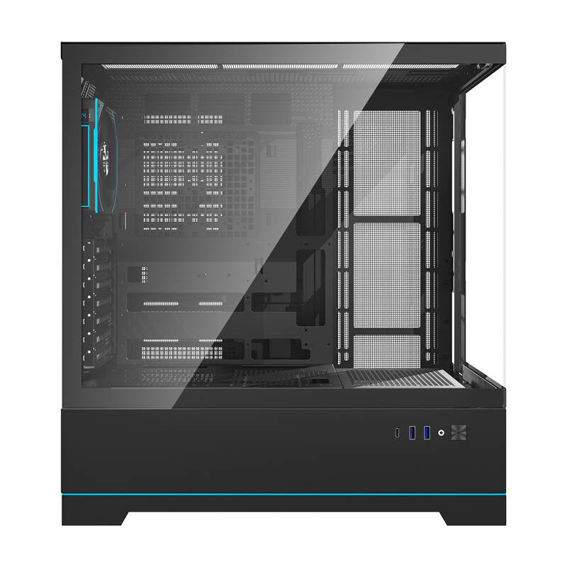 Darkflash DY451 PRO computercase (sort) + 1 fan