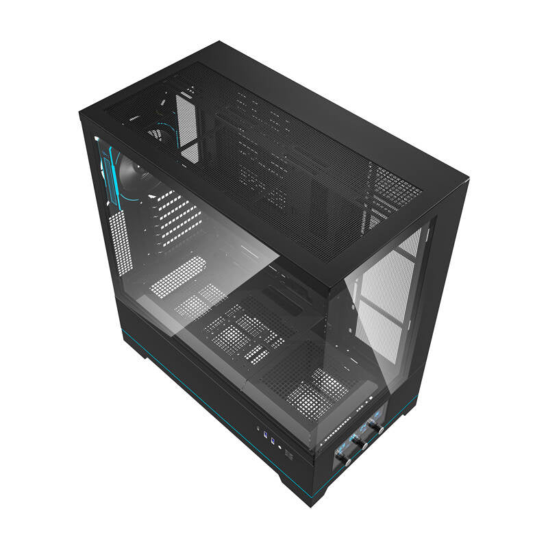 Darkflash DY451 PRO computercase (sort) + 1 fan