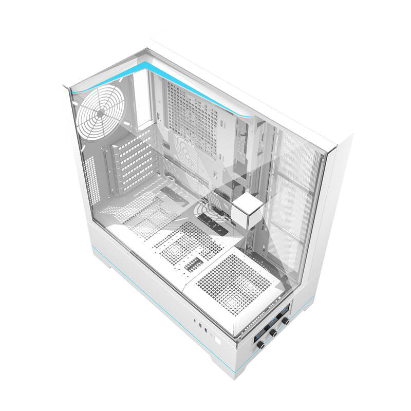 Darkflash DY450 computerhylster uden vifter (hvid)