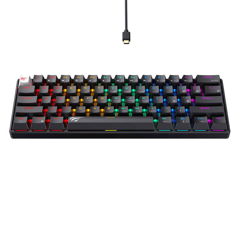 Havit KB903L kablet mekanisk / gaming RGB-tastatur (sort) (QWERTY)