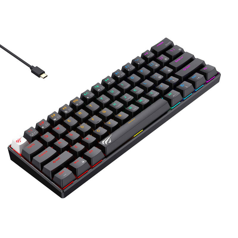 Havit KB903L kablet mekanisk / gaming RGB-tastatur (sort) (QWERTY)