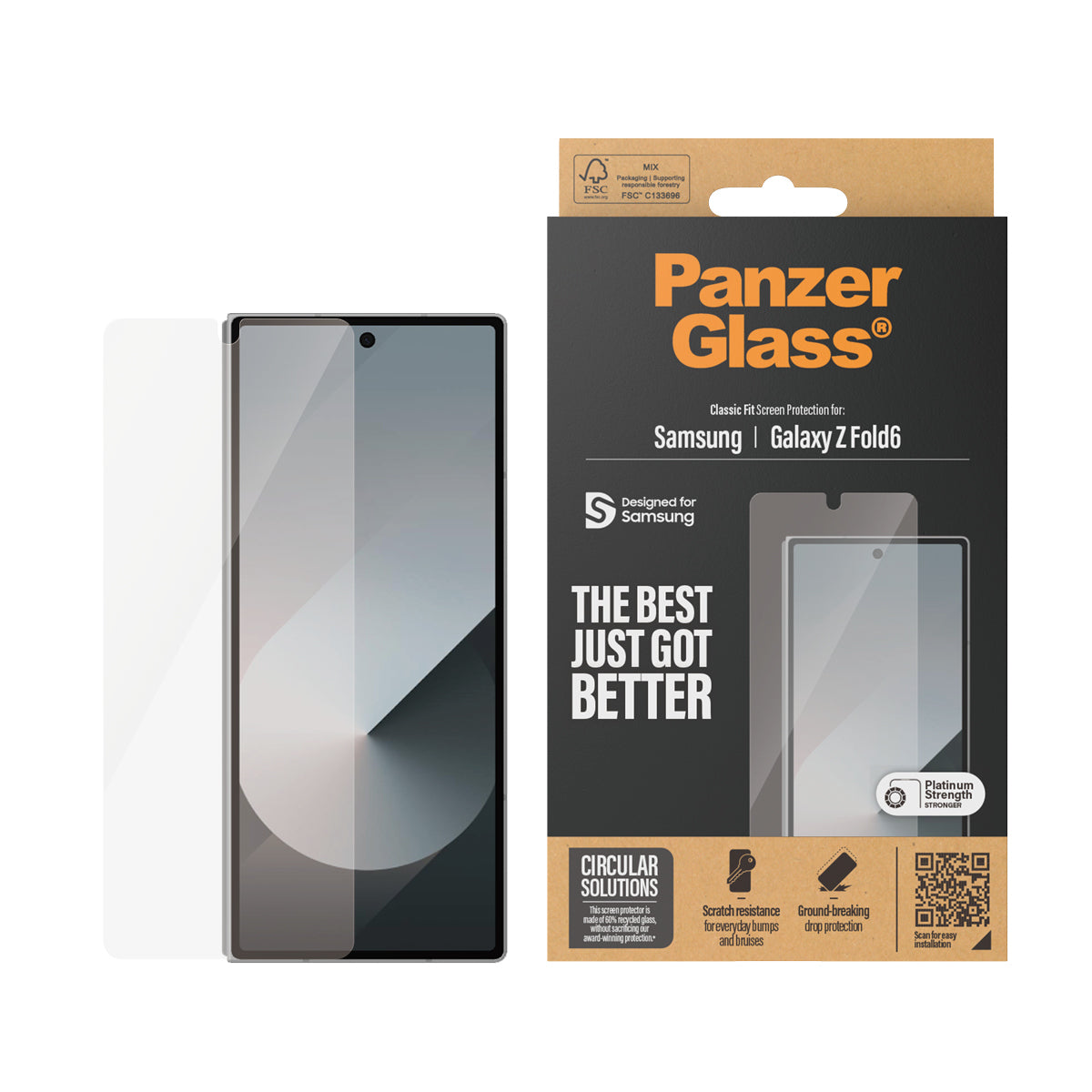 PanzerGlass ® Skærmbeskyttelse Samsung Galaxy Z Fold6 | Classic Fit