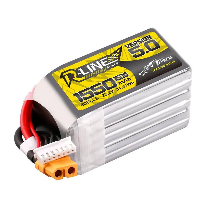 Lipo Tattu R-Line Version 5.0 1550mAh 22.2V 150C 6S batteri med XT60 stik
