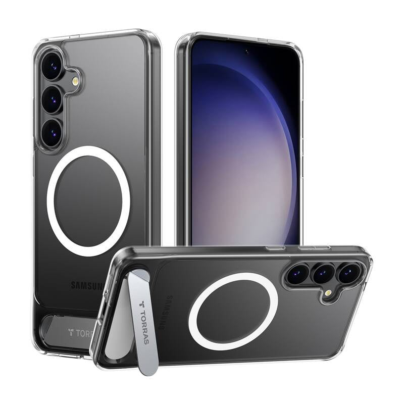 Torras Pstand Series telefonfoder til Samsung S25+ (gennemsigtig)