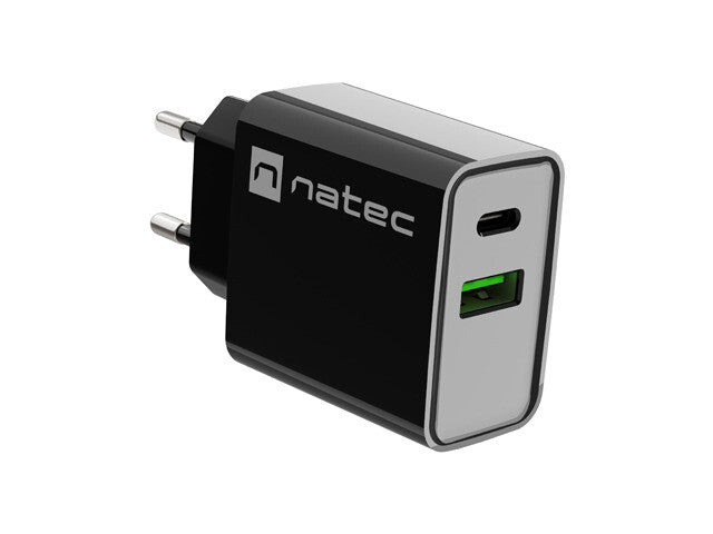 NATEC RIBERA Universel Sort Vekselstrøm Hurtig opladning Indendørs