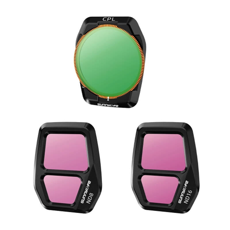 Sunnylife A3S-FI925CPL justerbar linsefilter, CPL+ND8+ND16 til AIR 3S 3 stk.